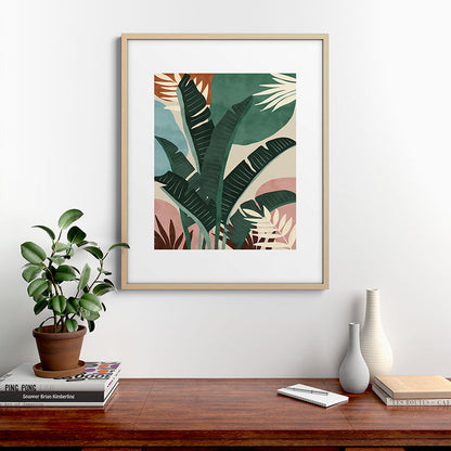Modern jungle shapes Framed Art Print Gallery Image 29