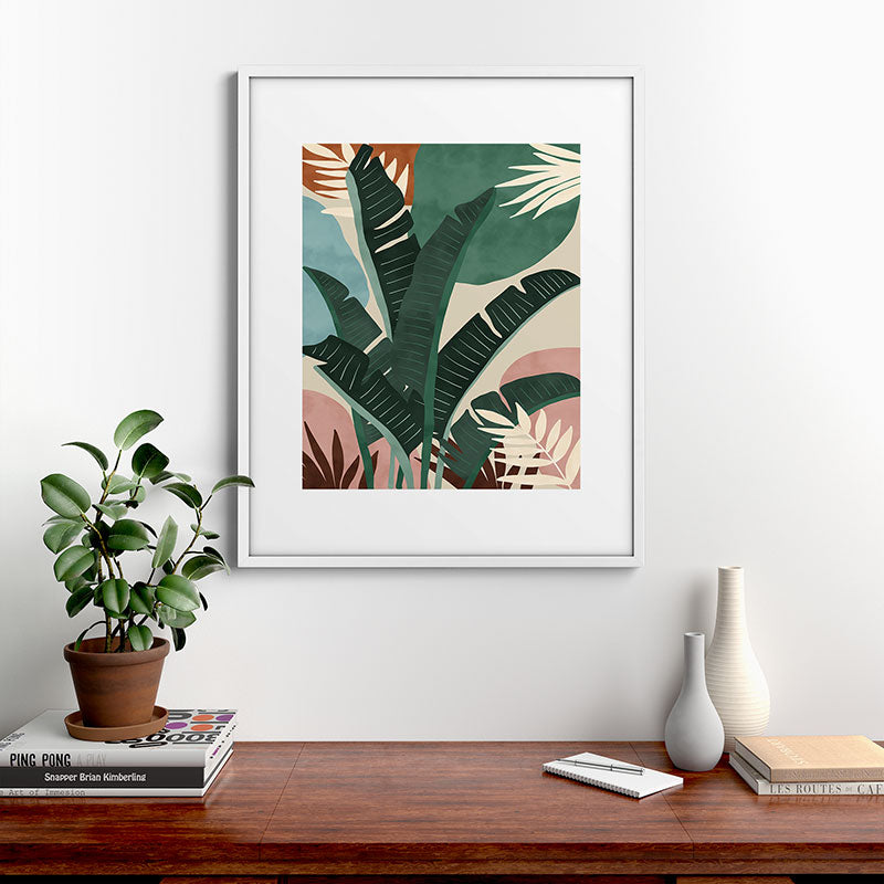 Modern jungle shapes Framed Art Print Gallery Image 39