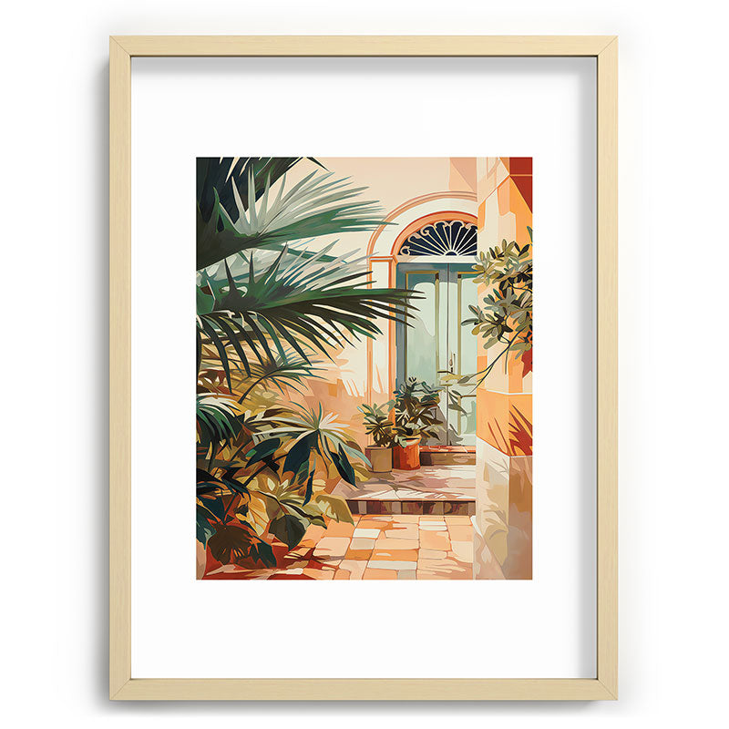Villa Courtyard Mediterranean Art Framed Art Print Gallery Image 99