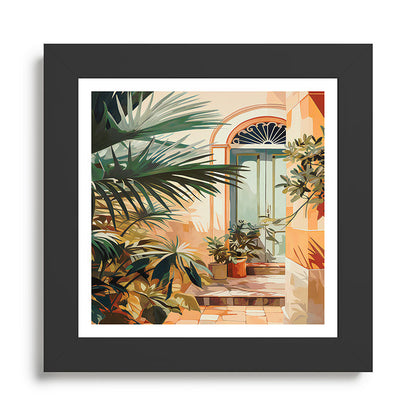 Villa Courtyard Mediterranean Art Framed Art Print Gallery Image 46