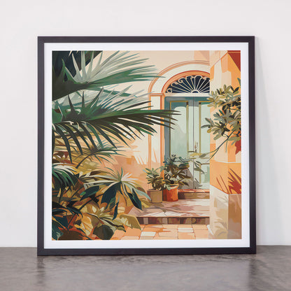 Villa Courtyard Mediterranean Art Framed Art Print Gallery Image 55