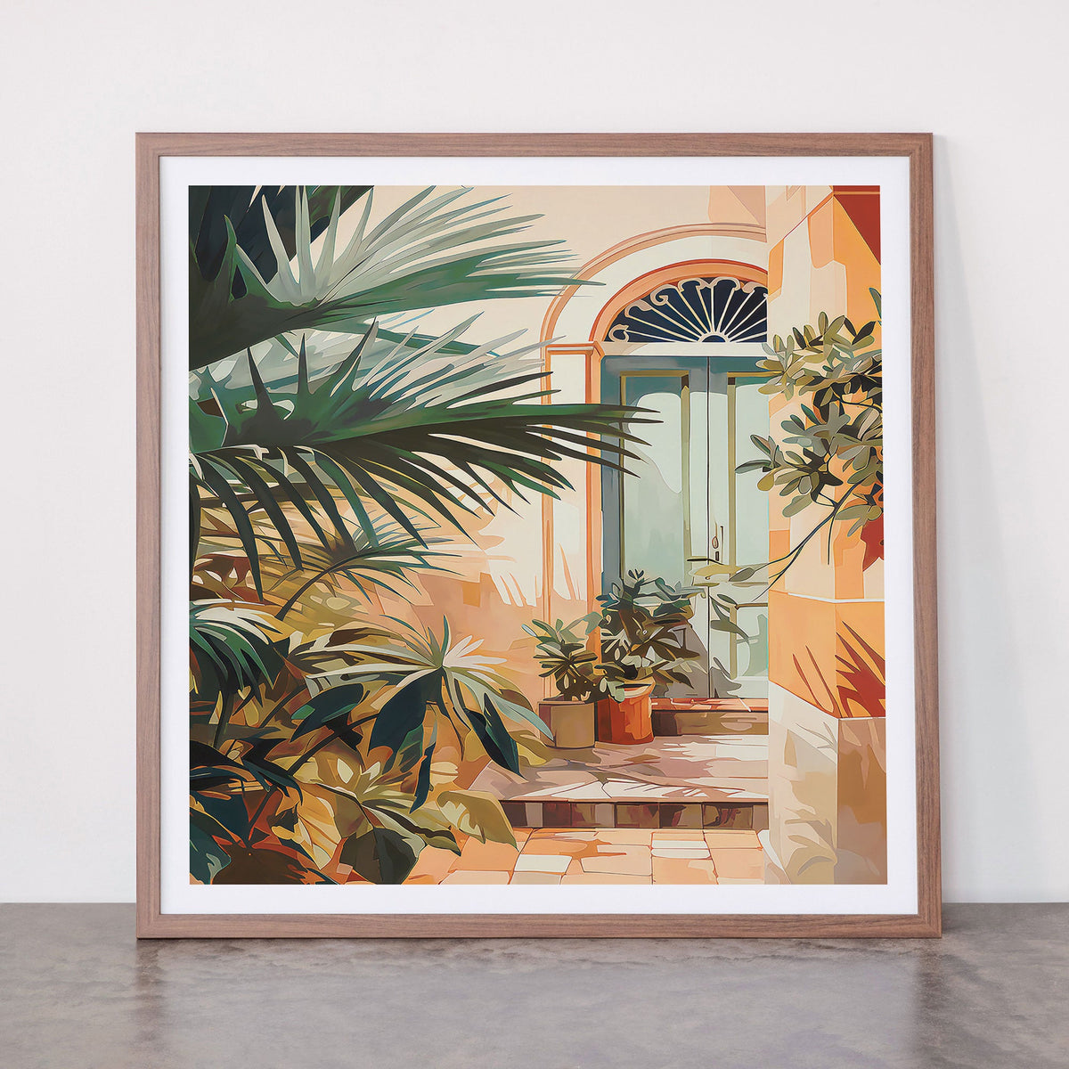 Villa Courtyard Mediterranean Art Framed Art Print Gallery Image 66