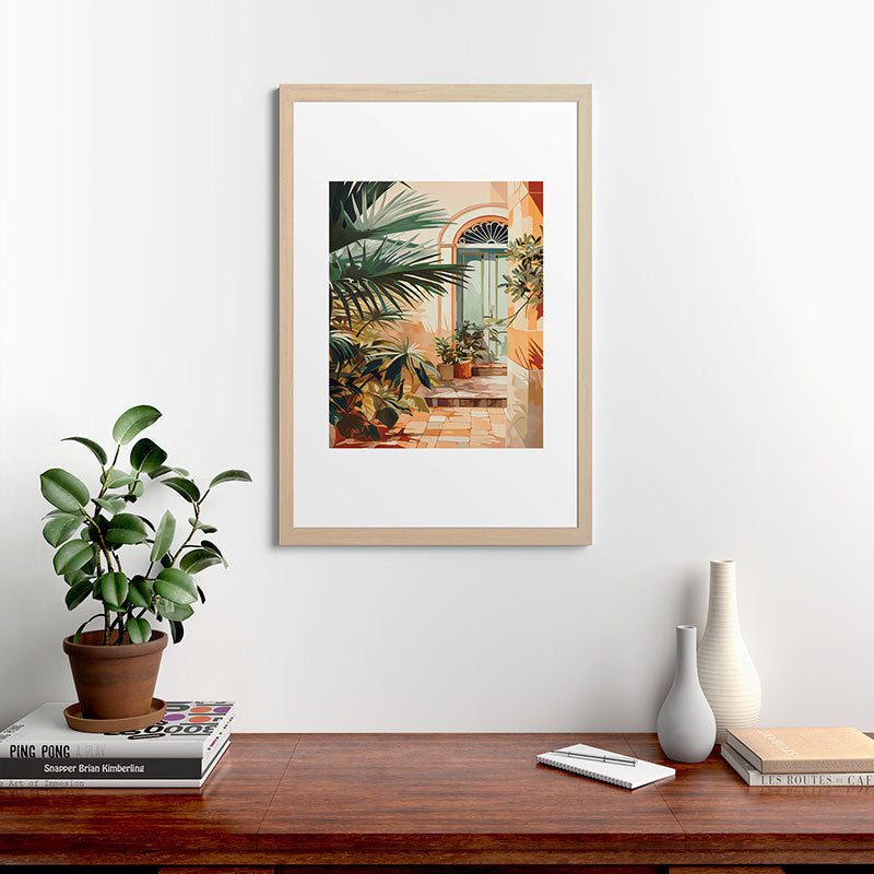 Villa Courtyard Mediterranean Art Framed Art Print Gallery Image 65