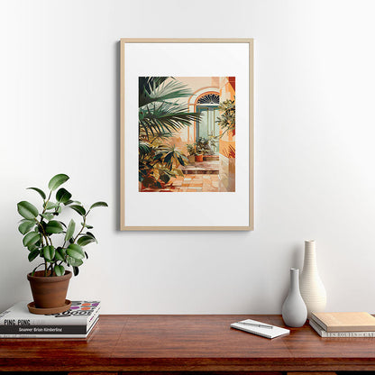 Villa Courtyard Mediterranean Art Framed Art Print Gallery Image 28