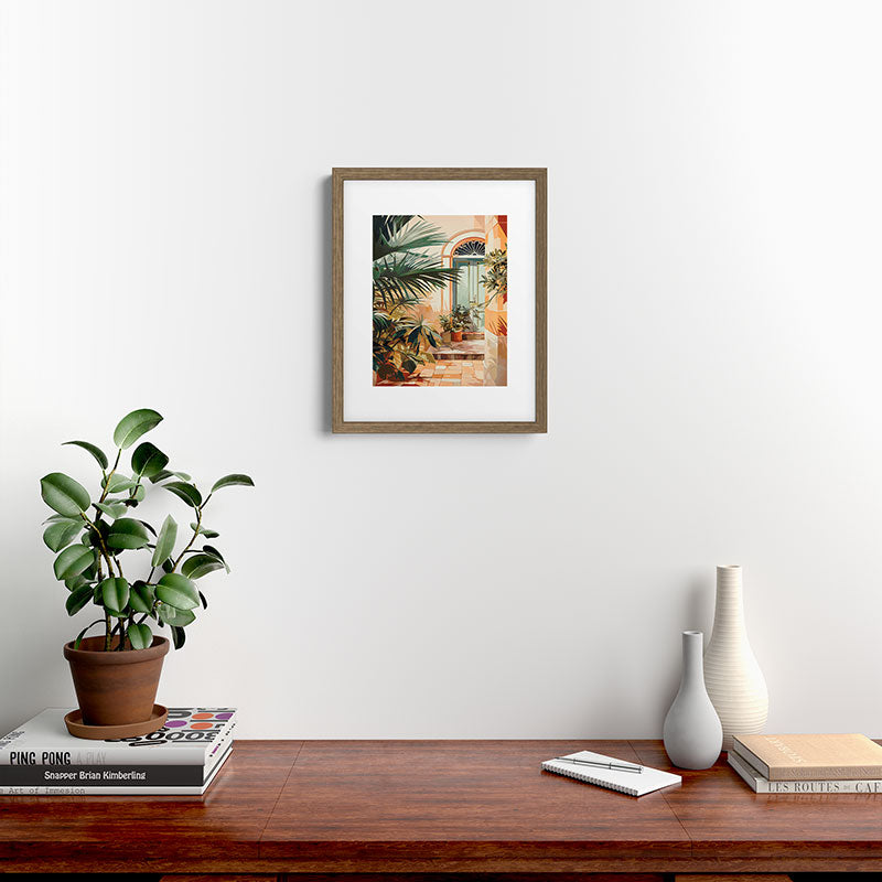 Villa Courtyard Mediterranean Art Framed Art Print Gallery Image 15