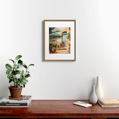 Villa Courtyard Mediterranean Art Framed Art Print Gallery Image 16