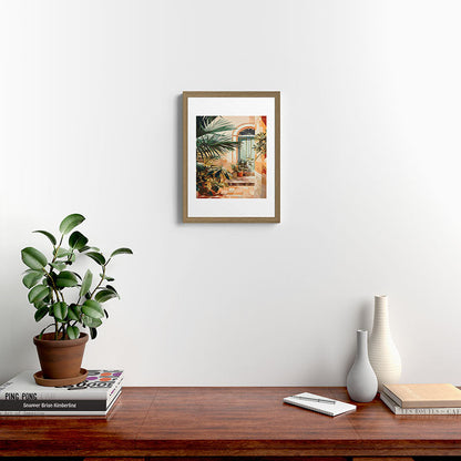 Villa Courtyard Mediterranean Art Framed Art Print Gallery Image 14