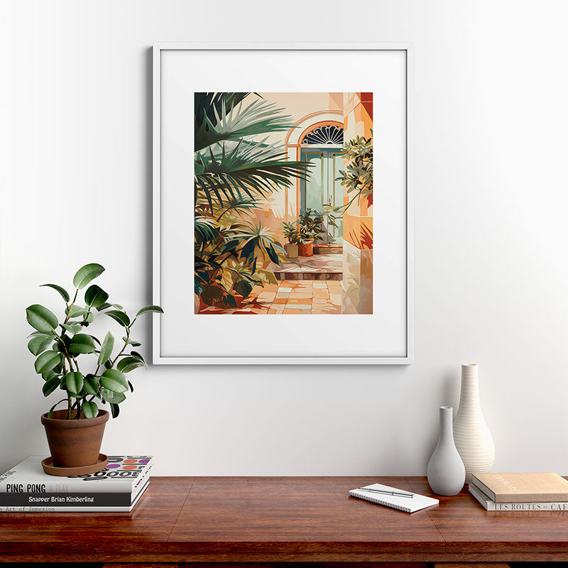 Villa Courtyard Mediterranean Art Framed Art Print Gallery Image 39