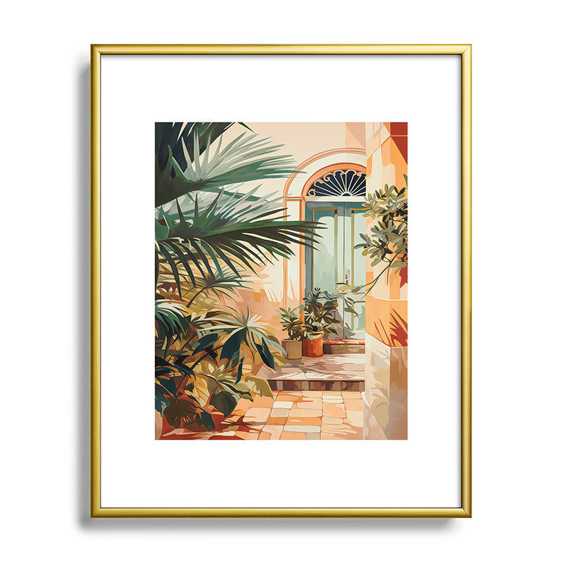 Villa Courtyard Mediterranean Art Framed Art Print Gallery Image 120