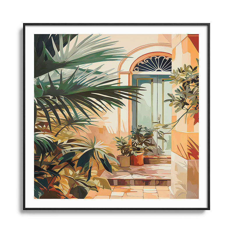 Villa Courtyard Mediterranean Art Framed Art Print Gallery Image 126
