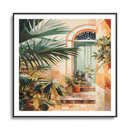 Villa Courtyard Mediterranean Art Framed Art Print Gallery Image 126