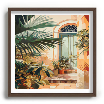 Villa Courtyard Mediterranean Art Framed Art Print Gallery Image 101