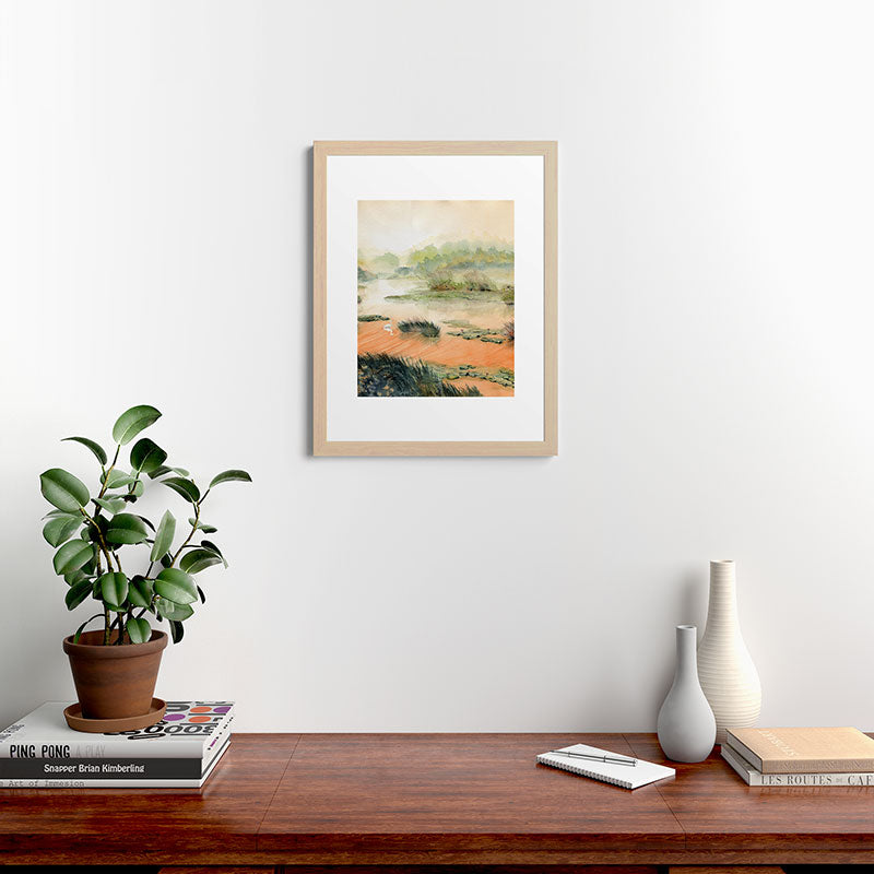 Egret On The Marsh Framed Art Print Gallery Image 64