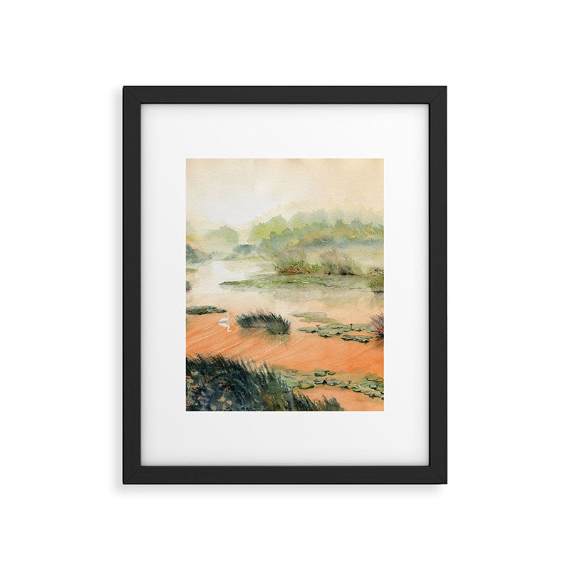 Egret On The Marsh Framed Art Print Gallery Image 5