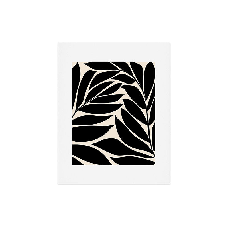 Black Seagrass Shapes Drawing Art Print Gallery Image 6