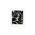 Black Seagrass Shapes Drawing Art Print Gallery Image 1
