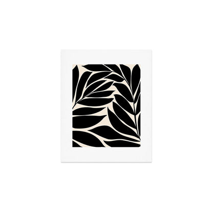 Black Seagrass Shapes Drawing Art Print Gallery Image 1