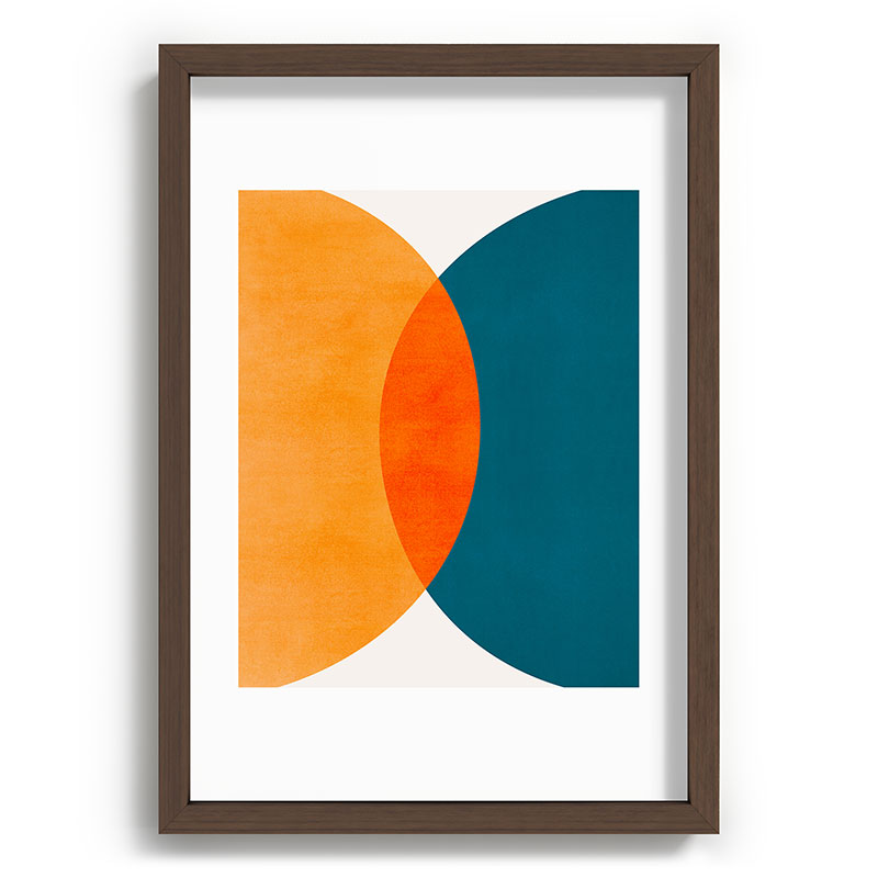 Mid Century Eclipse / Abstract Geometric Framed Art Print Gallery Image 89