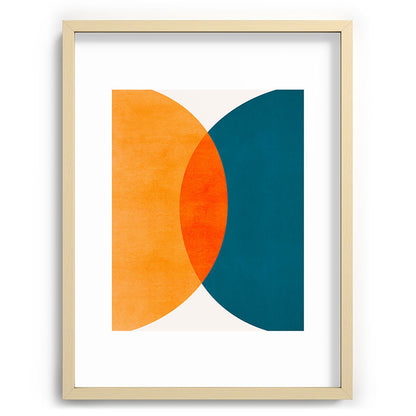 Mid Century Eclipse / Abstract Geometric Framed Art Print Gallery Image 100