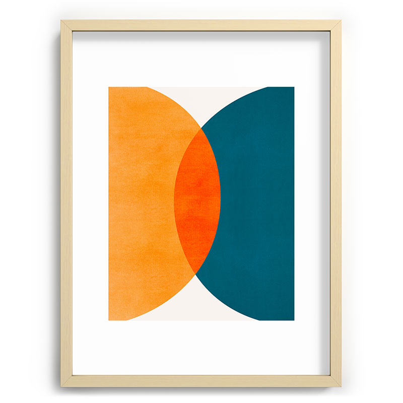 Mid Century Eclipse / Abstract Geometric Framed Art Print Gallery Image 99