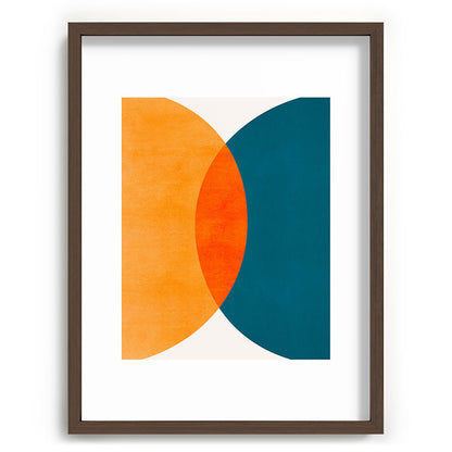 Mid Century Eclipse / Abstract Geometric Framed Art Print Gallery Image 92