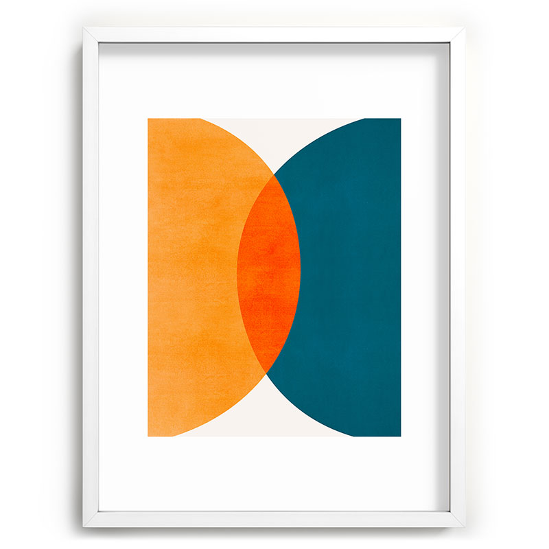 Mid Century Eclipse / Abstract Geometric Framed Art Print Gallery Image 107