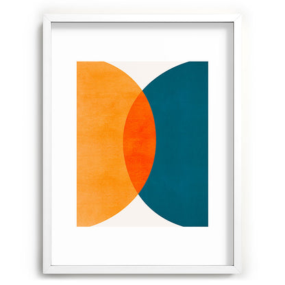 Mid Century Eclipse / Abstract Geometric Framed Art Print Gallery Image 107