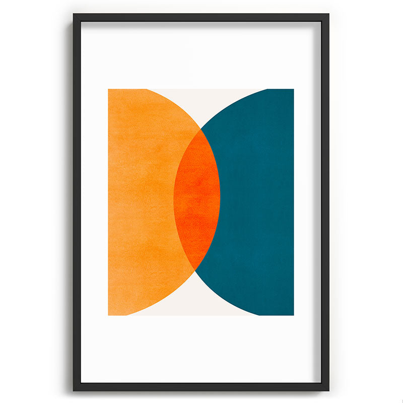 Mid Century Eclipse / Abstract Geometric Framed Art Print Gallery Image 85