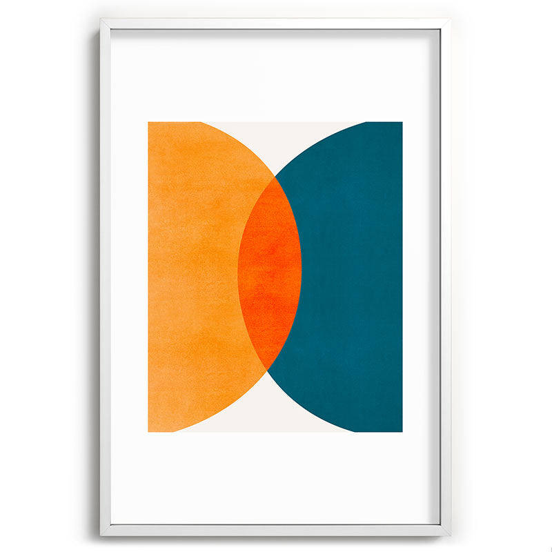Mid Century Eclipse / Abstract Geometric Framed Art Print Gallery Image 110