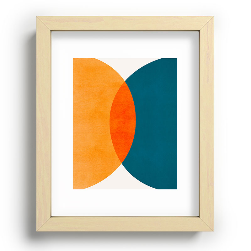Mid Century Eclipse / Abstract Geometric Framed Art Print Gallery Image 96