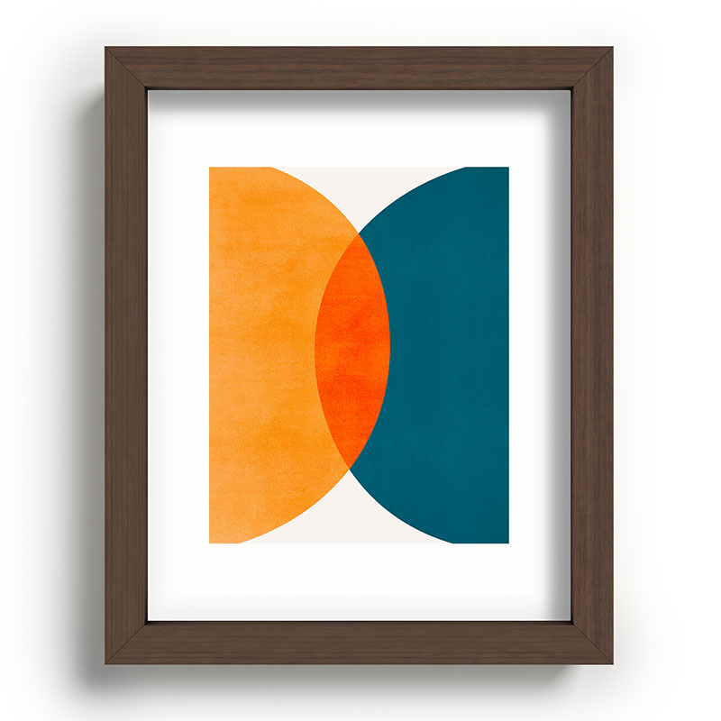Mid Century Eclipse / Abstract Geometric Framed Art Print Gallery Image 88