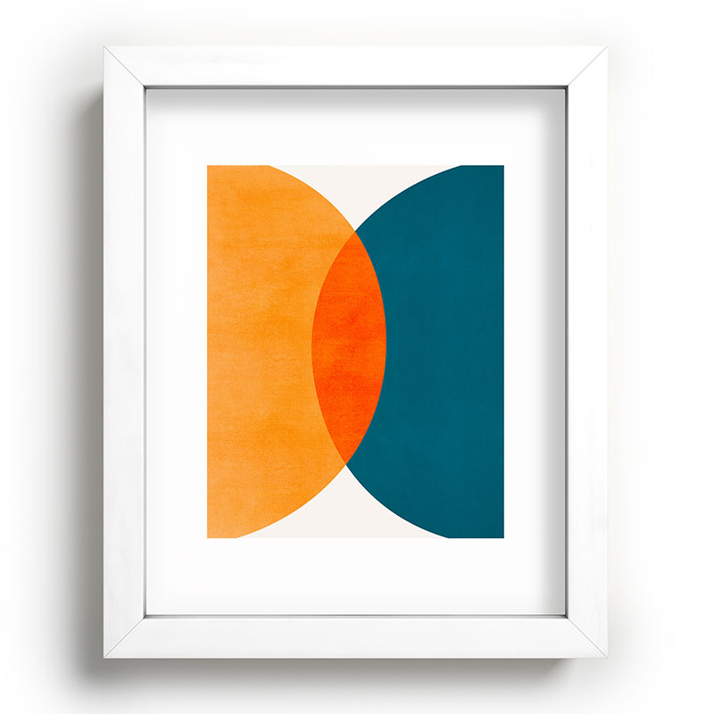 Mid Century Eclipse / Abstract Geometric Framed Art Print Gallery Image 104