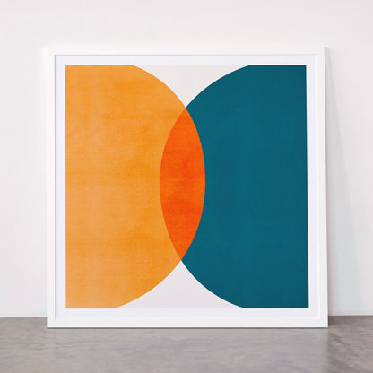 Mid Century Eclipse / Abstract Geometric Framed Art Print Gallery Image 87