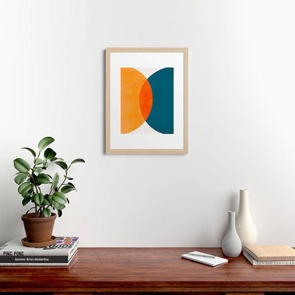 Mid Century Eclipse / Abstract Geometric Framed Art Print Gallery Image 64