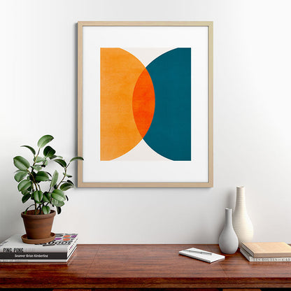 Mid Century Eclipse / Abstract Geometric Framed Art Print Gallery Image 67