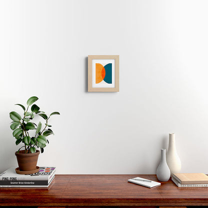 Mid Century Eclipse / Abstract Geometric Framed Art Print Gallery Image 59
