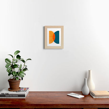 Mid Century Eclipse / Abstract Geometric Framed Art Print Gallery Image 61