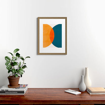 Mid Century Eclipse / Abstract Geometric Framed Art Print Gallery Image 54