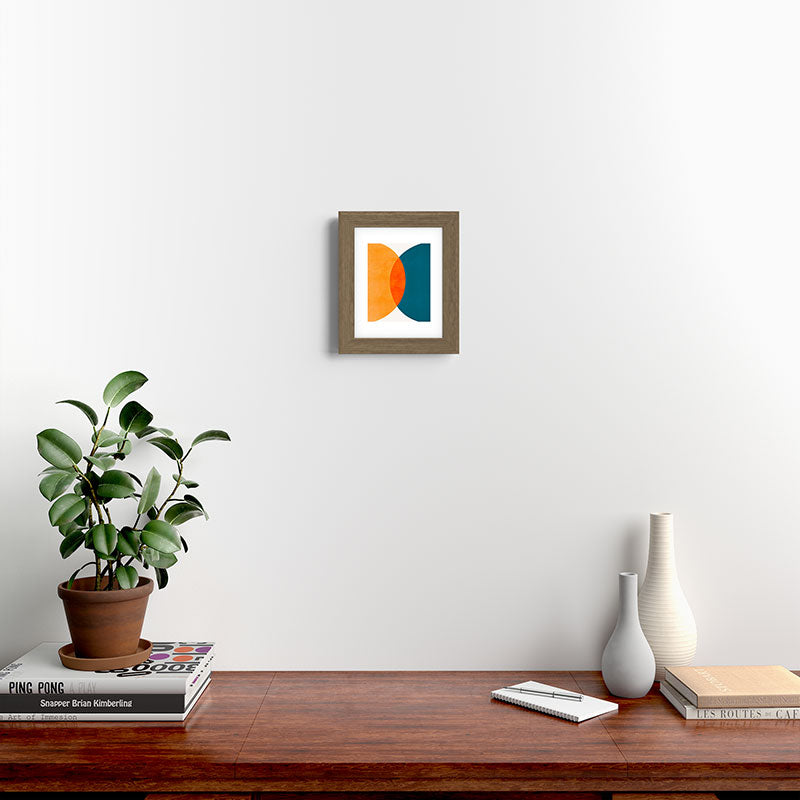 Mid Century Eclipse / Abstract Geometric Framed Art Print Gallery Image 49
