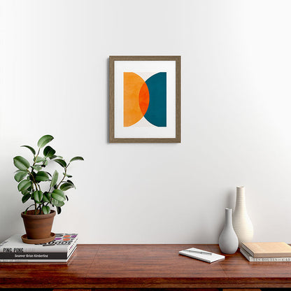 Mid Century Eclipse / Abstract Geometric Framed Art Print Gallery Image 53