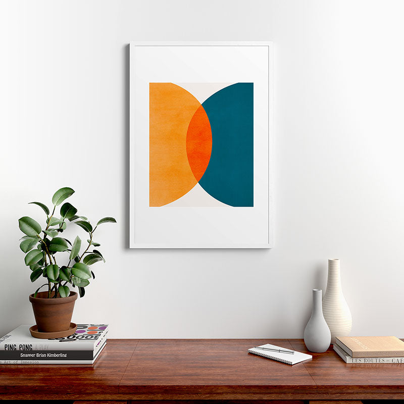 Mid Century Eclipse / Abstract Geometric Framed Art Print Gallery Image 37