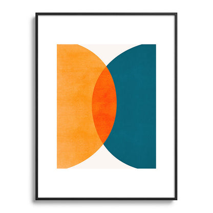 Mid Century Eclipse / Abstract Geometric Framed Art Print Gallery Image 115
