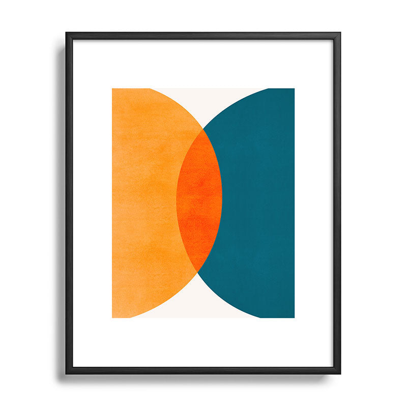 Mid Century Eclipse / Abstract Geometric Framed Art Print Gallery Image 112