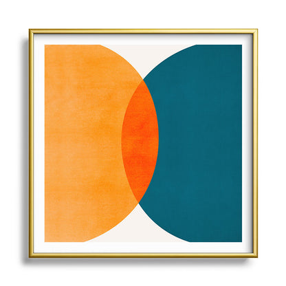 Mid Century Eclipse / Abstract Geometric Framed Art Print Gallery Image 133