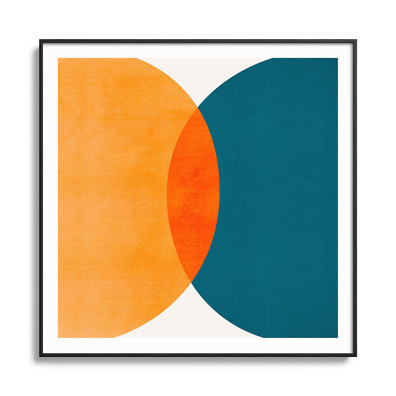 Mid Century Eclipse / Abstract Geometric Framed Art Print Gallery Image 126