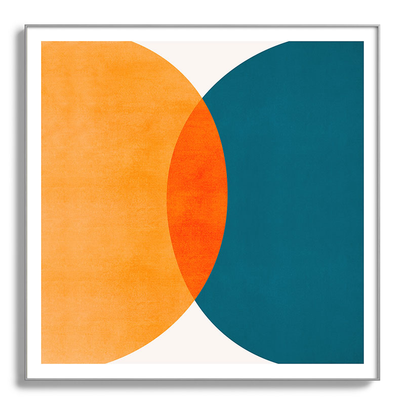 Mid Century Eclipse / Abstract Geometric Framed Art Print Gallery Image 142
