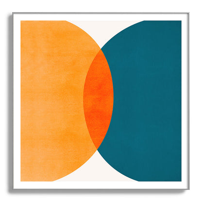 Mid Century Eclipse / Abstract Geometric Framed Art Print Gallery Image 142