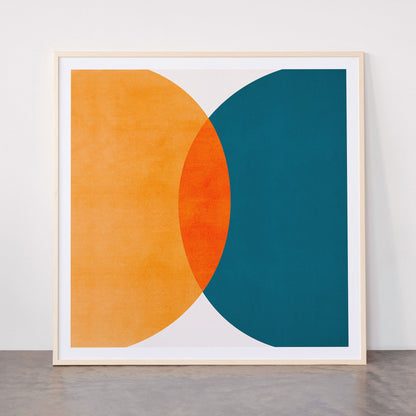 Mid Century Eclipse / Abstract Geometric Framed Art Print Gallery Image 33