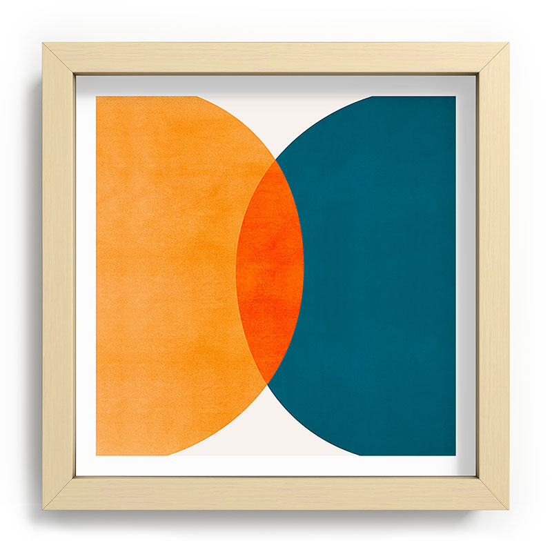 Mid Century Eclipse / Abstract Geometric Framed Art Print Gallery Image 106