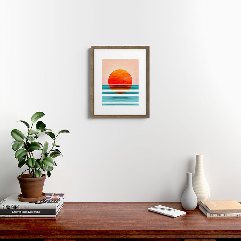 Minimalist Sunset III / Abstract Landscape Framed Art Print Gallery Image 15